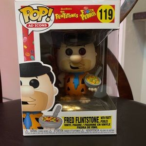 Fred Flintstone with fruity pebbles funko pop
